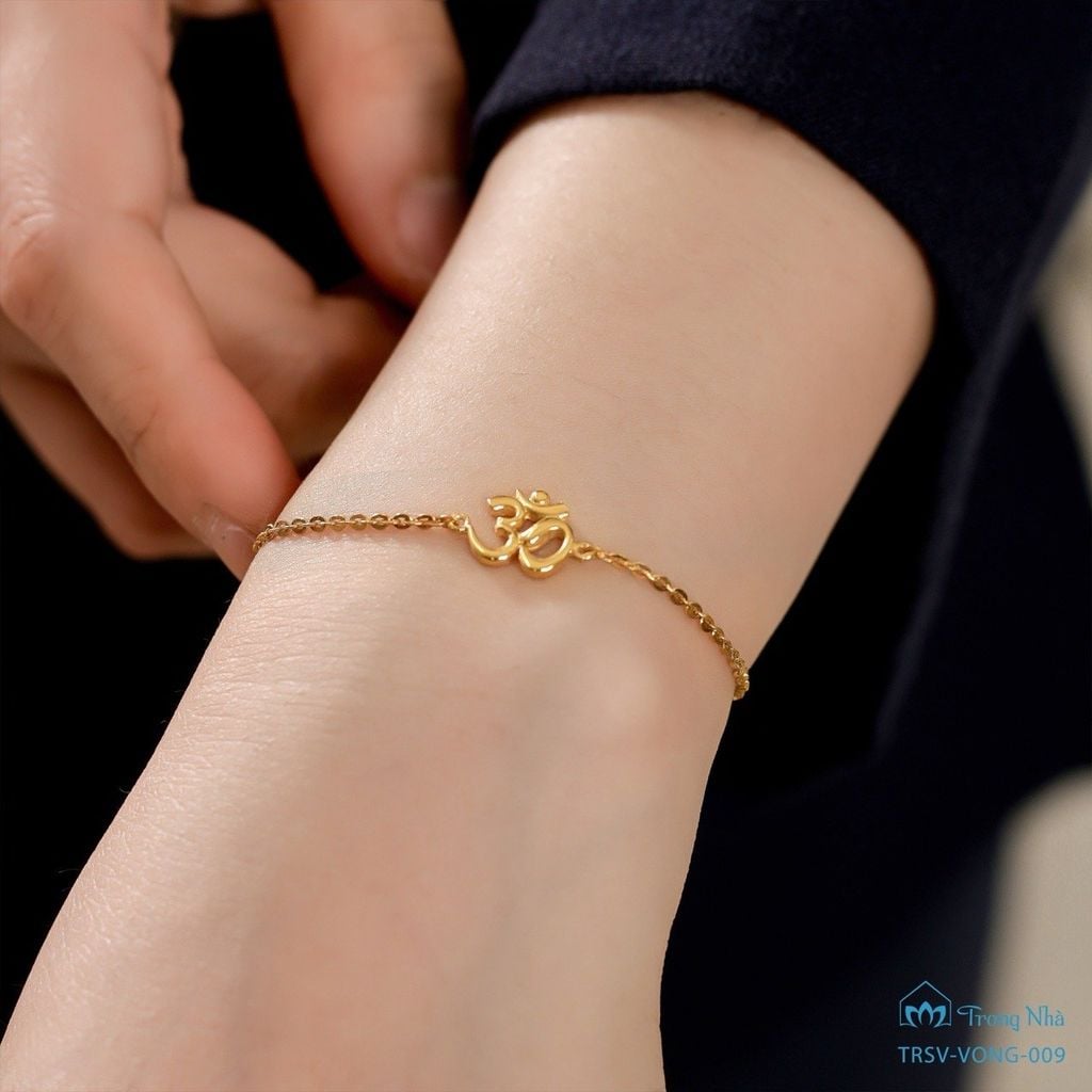 Lắc tay chủng tự Om vàng ( TRSV VONG 009 )