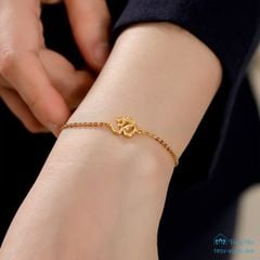 Lắc tay chủng tự Om vàng ( TRSV VONG 009 )