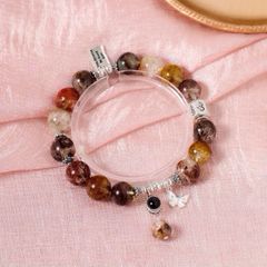 Vòng Thạch anh ưu linh mix charm Bình An bạc ( VHM 348 )