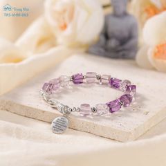 Vòng thạch anh tím charm dược sư ( TRS VHM 051 )