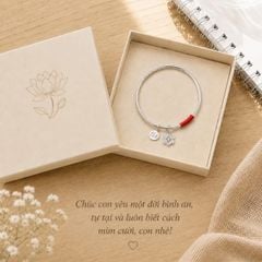 Vòng bạc Om mani padme hum khắc tên riêng ( TRS VONG 019 )