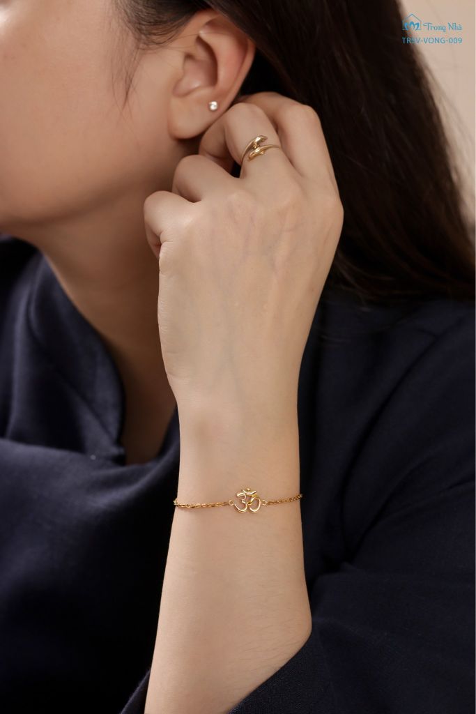 Lắc tay chủng tự Om vàng ( TRSV VONG 009 )