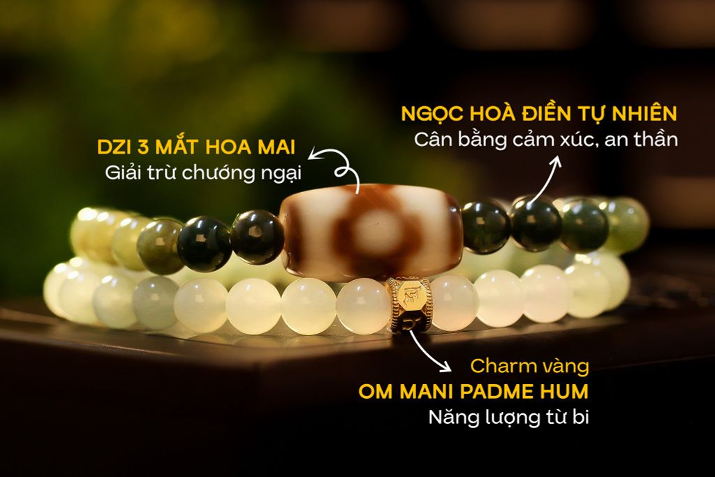 Dzi 3 mắt (DZI 012)