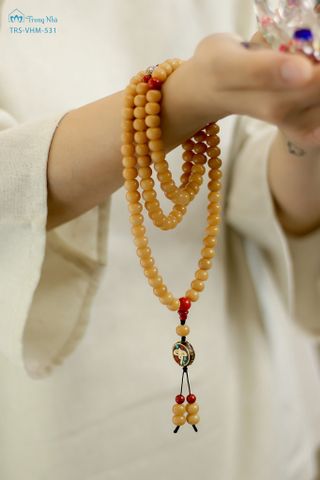 Tràng hạt bồ đề khắc chú Om Mani Padme Hum ( TRS VHM 531 )