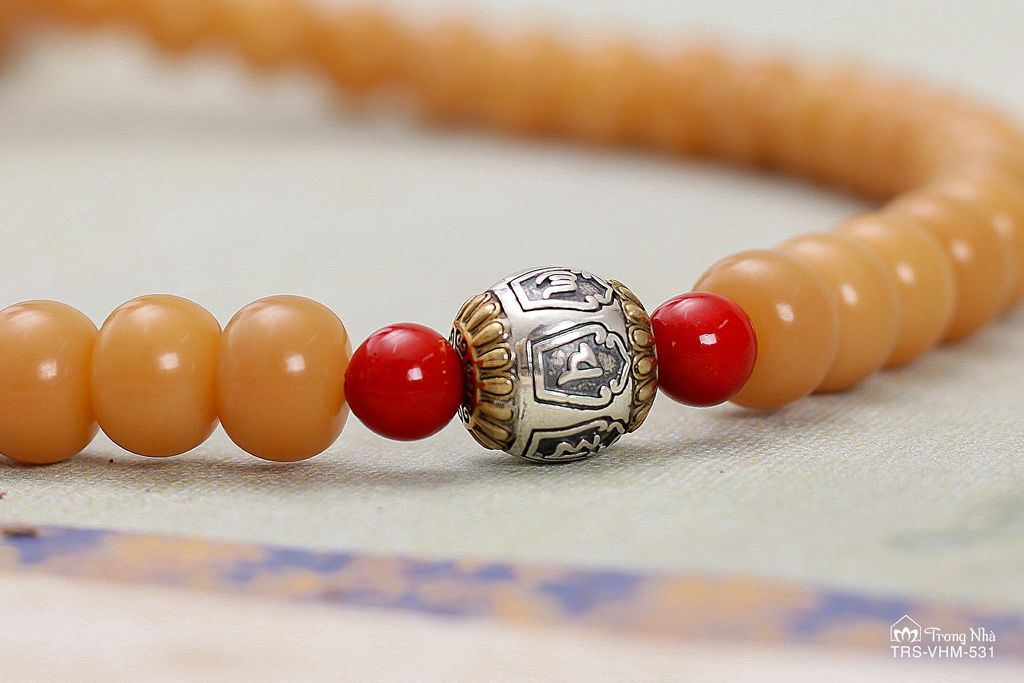 Tràng hạt bồ đề khắc chú Om Mani Padme Hum ( TRS VHM 531 )
