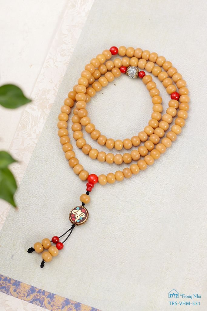 Tràng hạt bồ đề khắc chú Om Mani Padme Hum ( TRS VHM 531 )