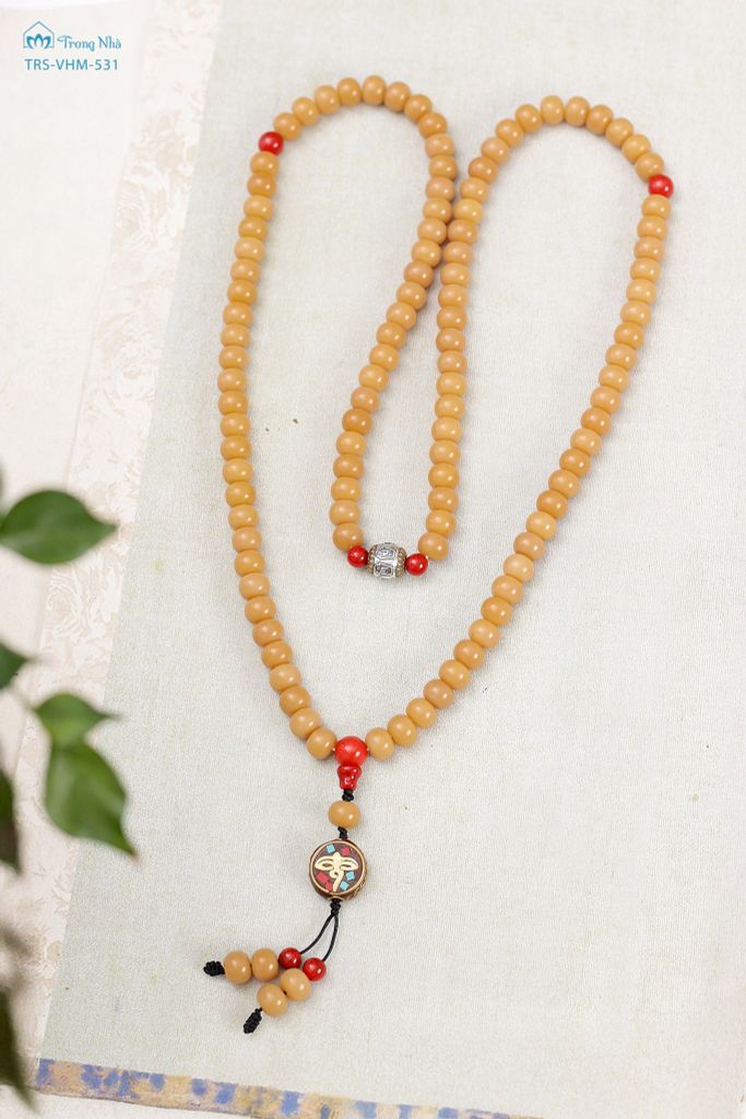 Tràng hạt bồ đề khắc chú Om Mani Padme Hum ( TRS VHM 531 )