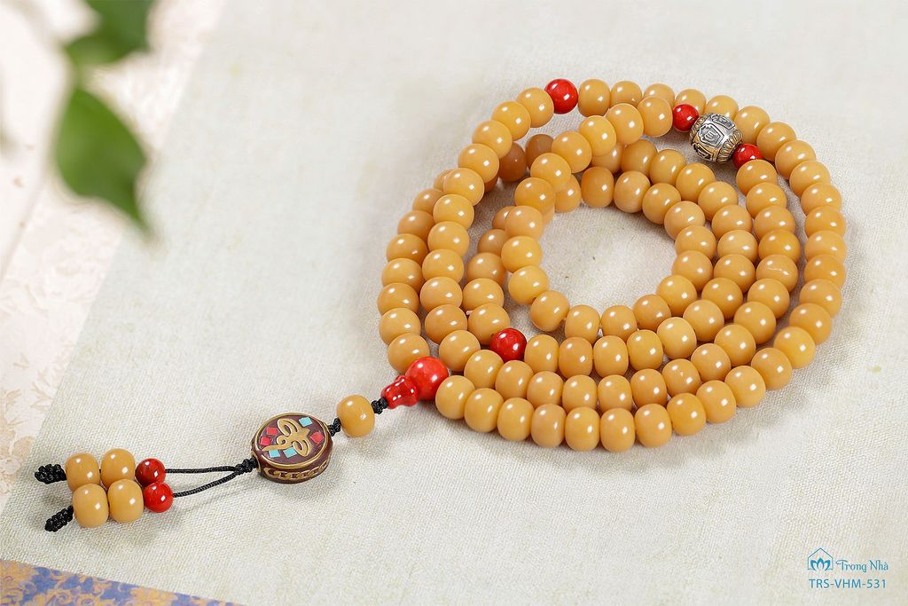 Tràng hạt bồ đề khắc chú Om Mani Padme Hum ( TRS VHM 531 )