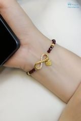 Vòng tay Hạnh Phúc Luôn Ở Đây - garnet charm vô cực ( VHM 055 )