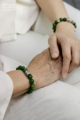 Vòng Ngọc Bích charm kalachakra  TRS VHM 372)