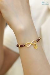Vòng tay Hạnh Phúc Luôn Ở Đây - garnet charm vô cực ( VHM 055 )