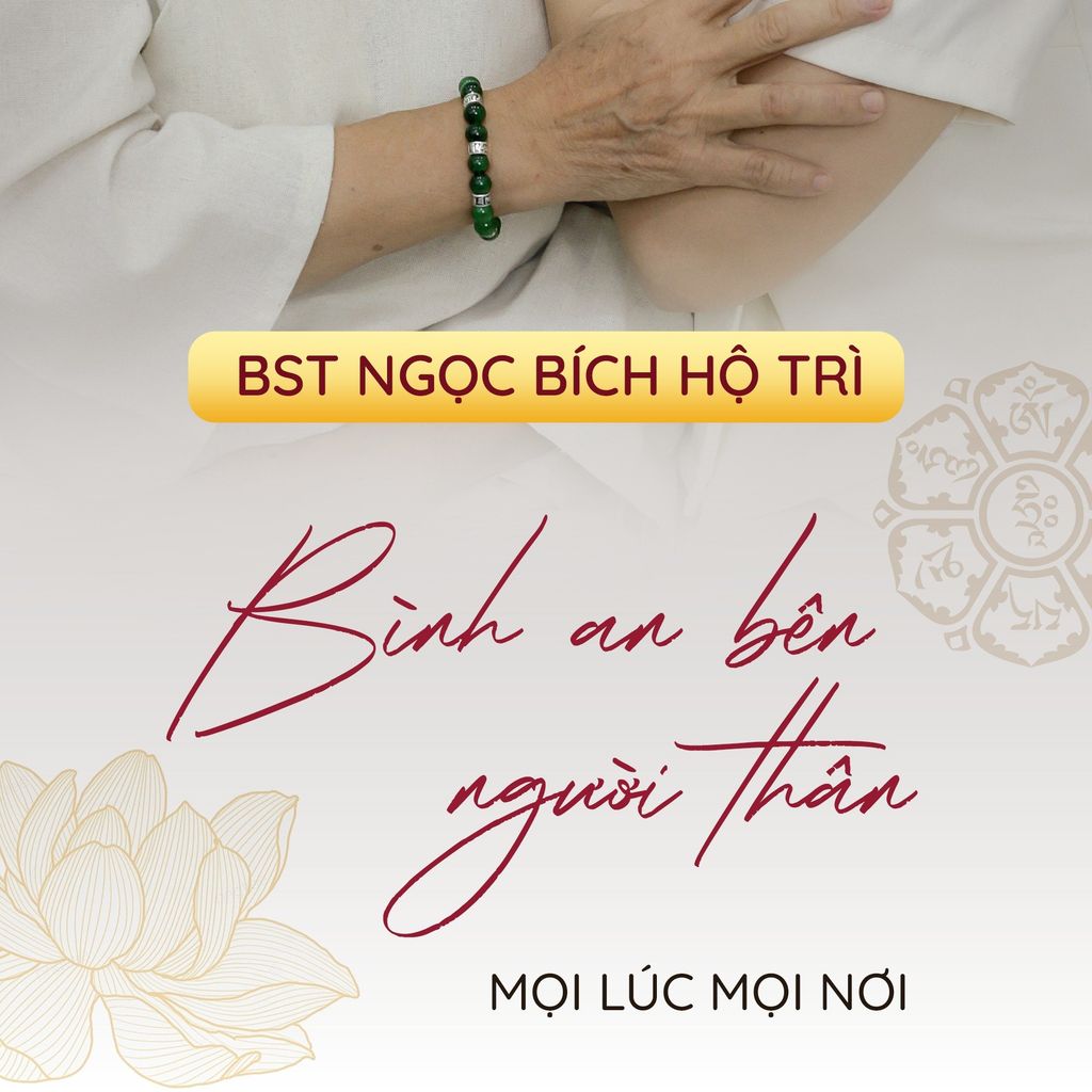 Vòng Ngọc bích siêu chú Om mani padme hum ( TRS VHM 600 )