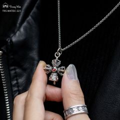 Mặt dây chuyền Chày kim cang đôi đính đá ( MATDC 221 )