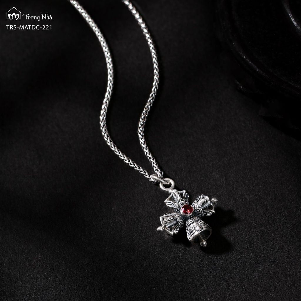 Mặt dây chuyền Chày kim cang đôi đính đá ( MATDC 221 )