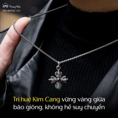 Mặt dây chuyền Chày kim cang đôi đính đá ( MATDC 221 )