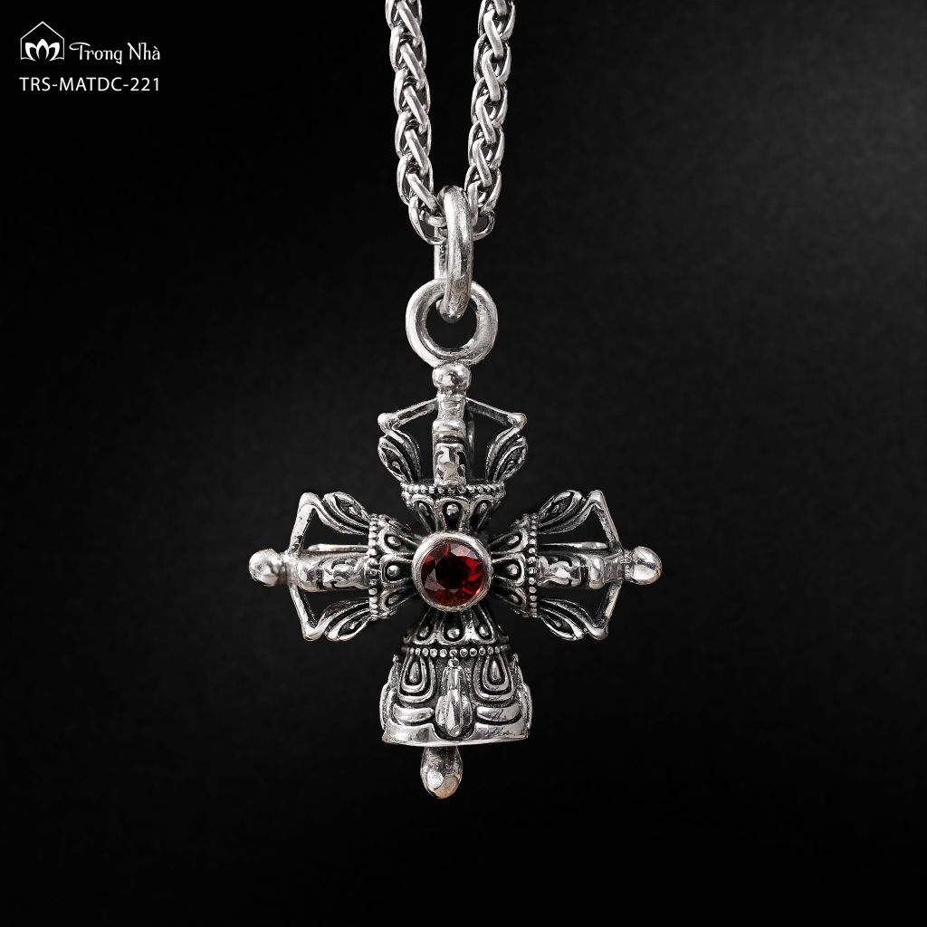 Mặt dây chuyền Chày kim cang đôi đính đá ( MATDC 221 )