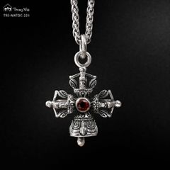 Mặt dây chuyền Chày kim cang đôi đính đá ( MATDC 221 )