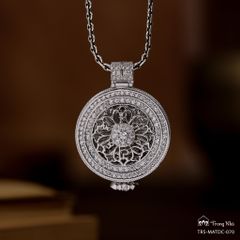 Mặt dây chuyền Ngài Thích Ca đính đá trắng ( matdc 070 )