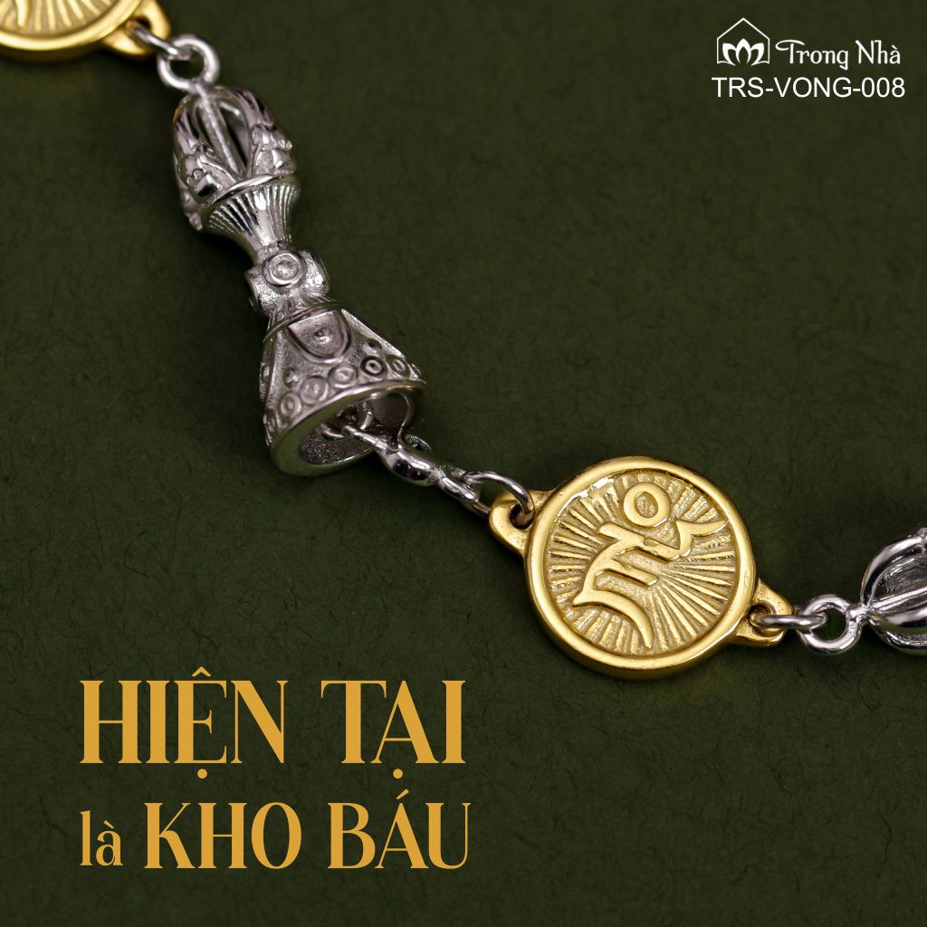 Lắc tay chủng tự Zam và Chày kim cang ( VONG 008 )