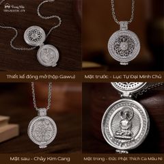 Mặt dây chuyền Ngài Thích Ca đính đá trắng ( matdc 070 )