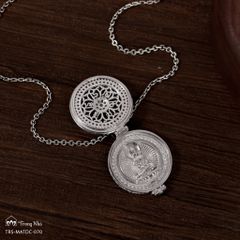 Mặt dây chuyền Ngài Thích Ca đính đá trắng ( matdc 070 )
