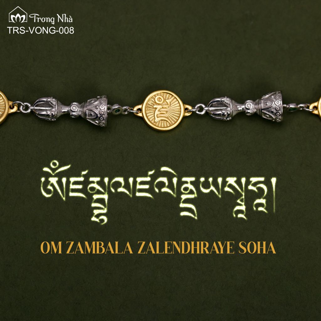 Lắc tay chủng tự Zam và Chày kim cang ( VONG 008 )