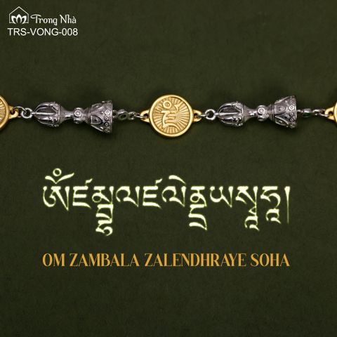 Lắc tay chủng tự Zam và Chày kim cang ( VONG 008 )