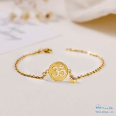 Lắc tay chữ Om vàng đính đá (TRSV VONG 135)