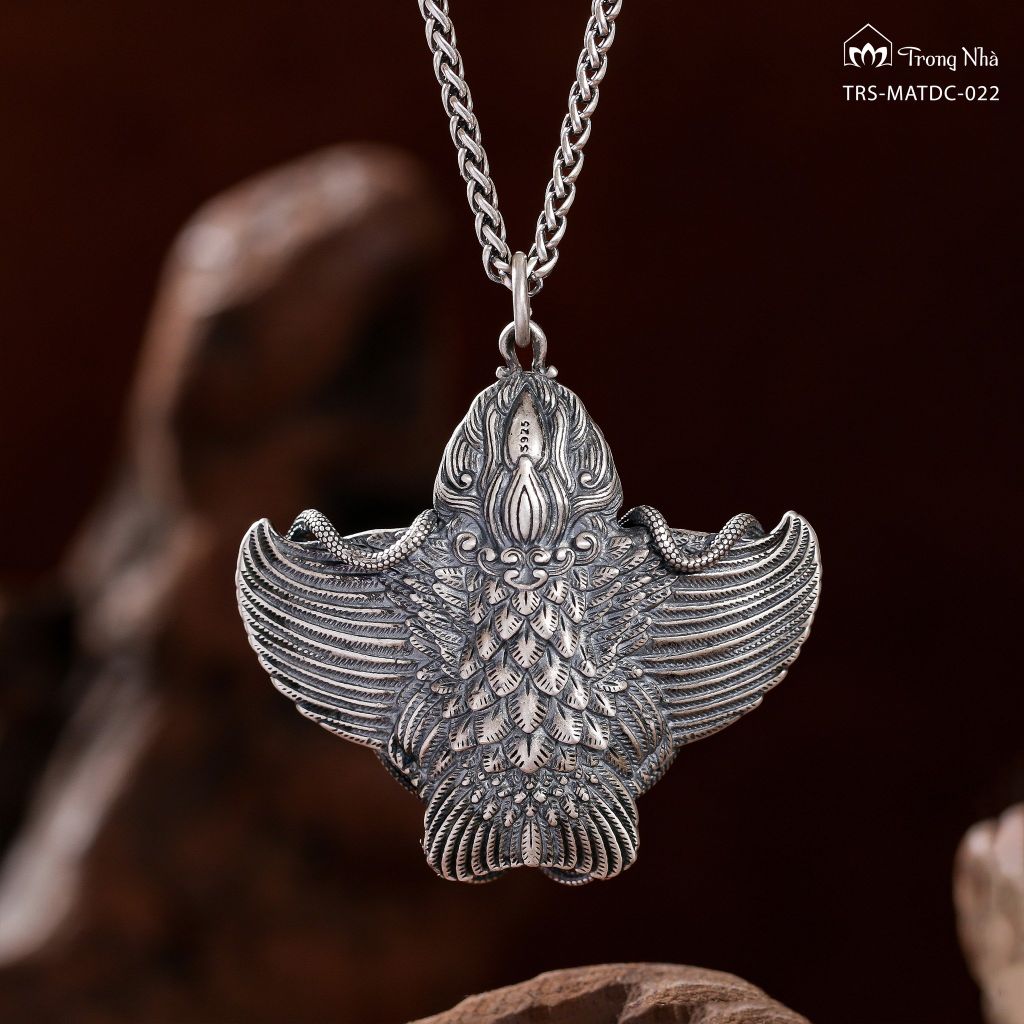 Mặt dây chuyền bạc ngài Garuda - Kim Sí Điểu ( MATDC 022 )