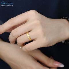 Nhẫn vàng khắc Tâm chú của Quán Thế Âm Bồ Tát - Om Mani Padme Hum (TRSV NHAN 010)