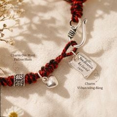 Vòng tay tết dây siêu biến chú Om Mani Padme Hum ( VHM 502 )