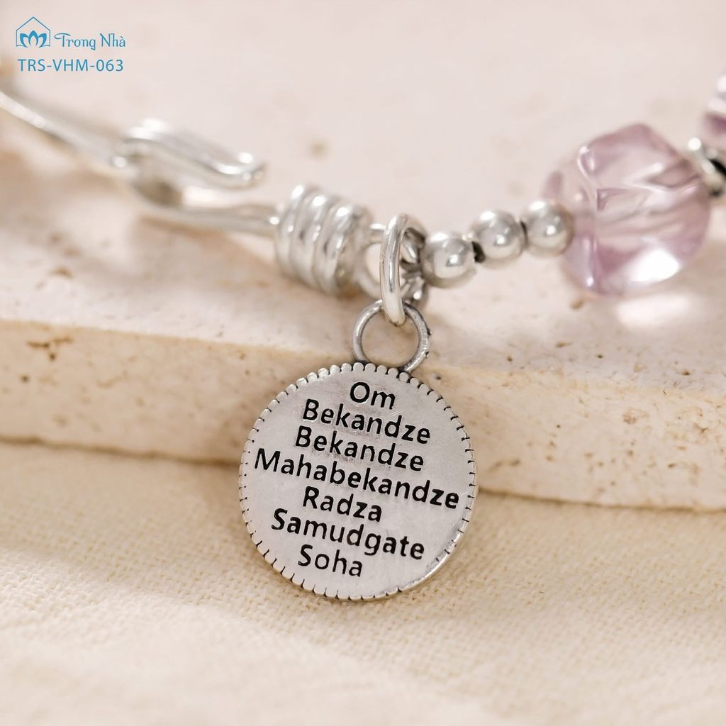 Vòng thạch anh tím charm dược sư ( TRS VHM 051 )