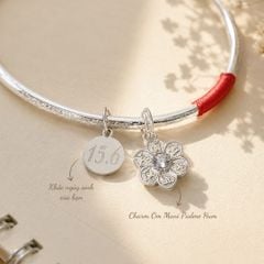 Vòng bạc Om mani padme hum khắc tên riêng ( TRS VONG 019 )