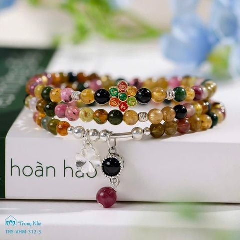 Yêu điều không hoàn hảo - Vòng tourmaline cuốn 3 charm Phổ chiếu (TRS VHM 312 2)