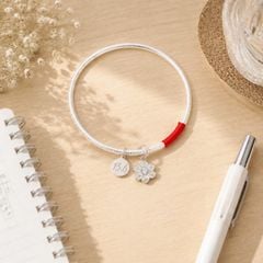 Vòng bạc Om mani padme hum khắc tên riêng ( TRS VONG 019 )