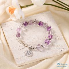 Vòng thạch anh tím charm dược sư ( TRS VHM 051 )