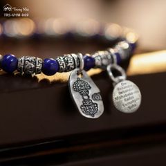 Vòng Dược Sư Siêu Chú - Lapis mix charm khắc chú dược sư