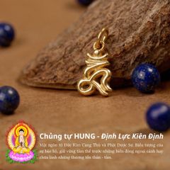 Ấn tín cát tường - charm treo chủng tự vàng ( TRSV CHARM 139 )
