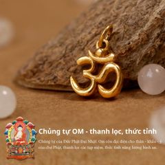 Ấn tín cát tường - charm treo chủng tự vàng ( TRSV CHARM 139 )