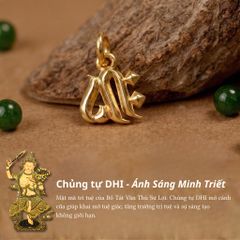 Ấn tín cát tường - charm treo chủng tự vàng ( TRSV CHARM 139 )