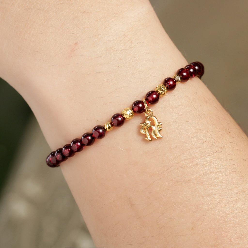 Ấn tín cát tường - charm treo chủng tự vàng ( TRSV CHARM 139 )