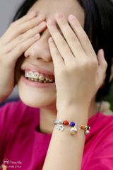 Lắc tay bi bạc trẻ em mix charm may mắn, bình an (<13cm) TRS VHM 375