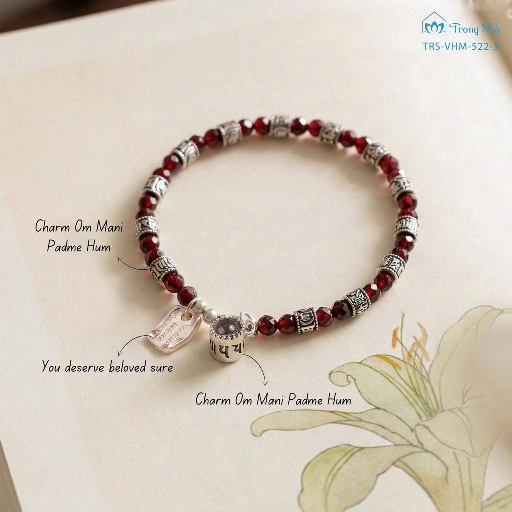 Lắc tay bạc handmade siêu biến chú - Vì bạn xứng đáng ( VHM 522-1)