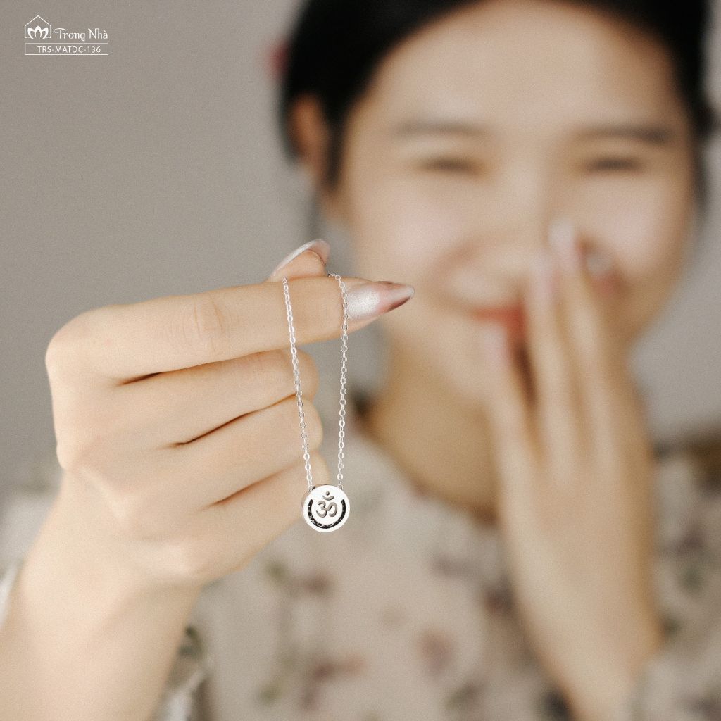 Dây chuyền bạc chữ OM dòng chảy An Yên (TRS MATDC 136)
