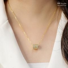 Mặt dây chuyền trụ Om mani đính đá