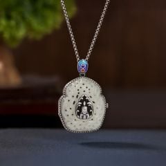 Mặt dây chuyền Ngọc hòa điền hình Phật ( MATDC 233 )