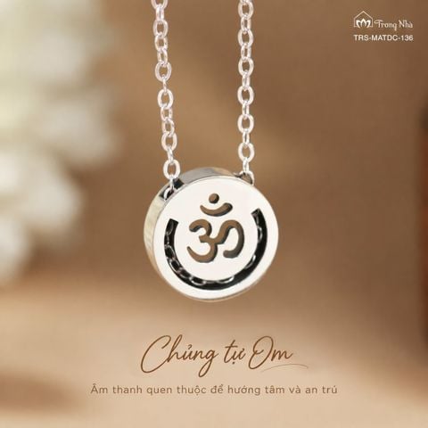Dây chuyền bạc chữ OM dòng chảy An Yên (TRS MATDC 136)