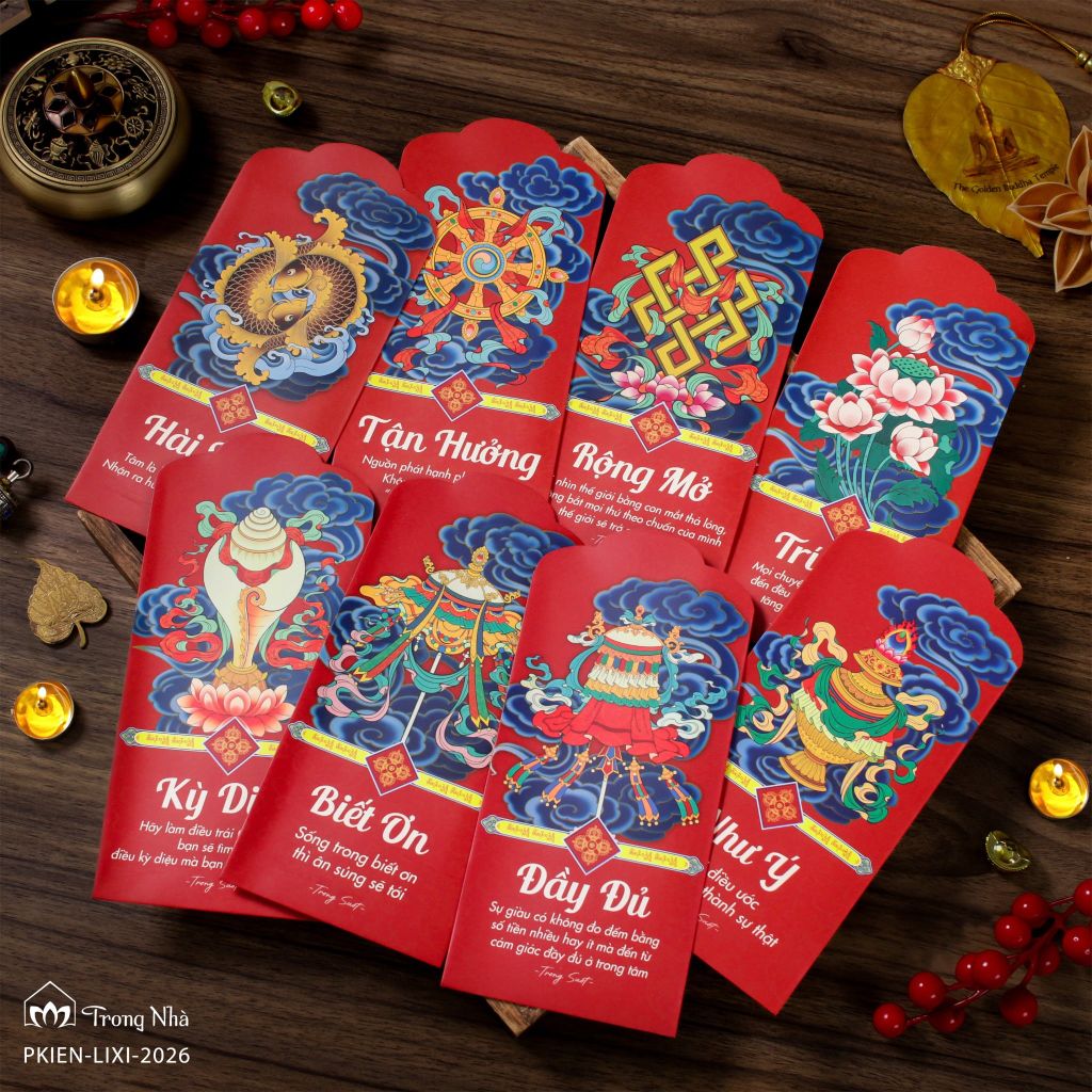 Lì xì Tết Bát Bảo Cát Tường - Phúc Lành Trao Gửi (LIXI 2026)