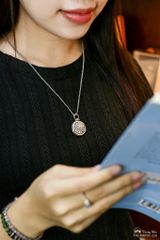 Mặt dây chuyền khắc chú Om Mani Padme Hum xoay ( MATDC 220 )