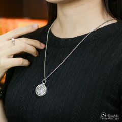 Mặt dây chuyền khắc chú Om Mani Padme Hum xoay ( MATDC 220 )
